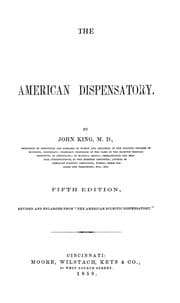 Tapa de The American dispensatory