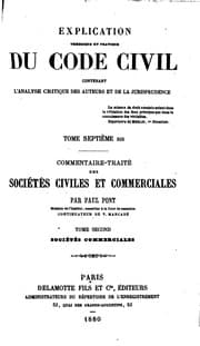 Tapa de Explication théorique et pratique du Code Napoléon: contenant l'analyse critique des auteurs et ..
