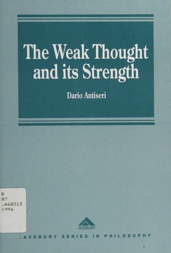 Tapa de Weak thought and its strength