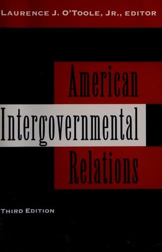 Tapa de American intergovernmental relations