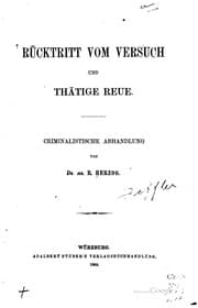 Tapa de Rücktritt vom Versuch und thätige Reue