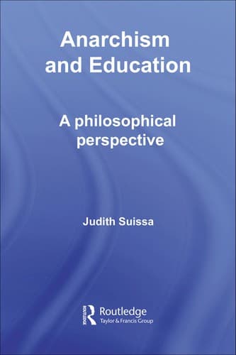 Tapa de ANARCHISM AND EDUCATION: A PHILOSOPHICAL PERSPECTIVE.