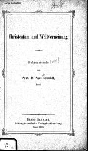 Tapa de Christentum und Weltverneinung
