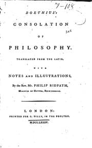 Tapa de Consolation of Philosophy
