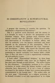 Tapa de Is Christianity a supernatural revelation?