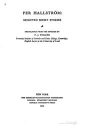 Tapa de Per Hallström; selected short stories