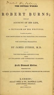 Tapa de The entire works of Robert Burns