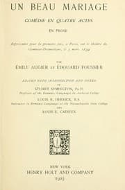 Tapa de Un beau mariage