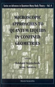 Tapa de Microscopic approaches to quantum liquids in confined geometries