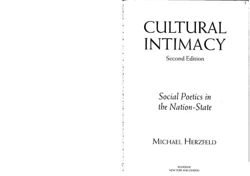 Tapa de Cultural intimacy