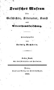 Tapa de Deutsches Museum für Geschichte, Literatur, Kunst und Alterthumsforschung