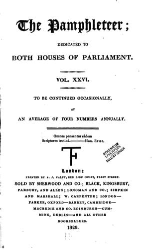 Tapa de Pamphleteer