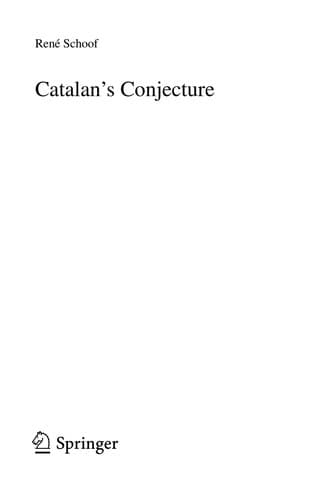 Tapa de Catalan's conjecture
