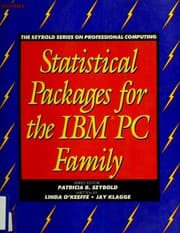Tapa de Statistical packages for the IBM PC family