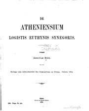 Tapa de De Atheniensium logistis euthynis synegoris