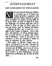 Tapa de Histoire de France, depuis l'établissement de la monarchie françoise dans ..