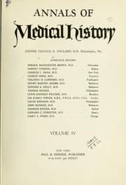 Tapa de Annals of medical history