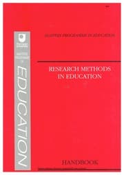 Tapa de Research methods in education