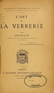 Tapa de L'art de la verrerie