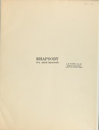 Tapa de Rhapsody (Irish Rhapsody)