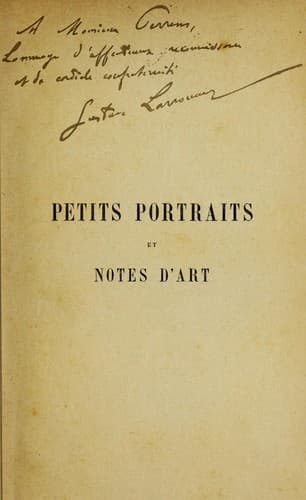 Tapa de Petits portraits et notes d'art