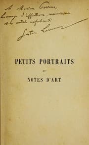 Tapa de Petits portraits et notes d'art