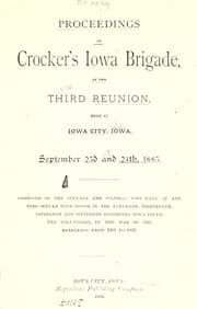 Tapa de Proceedings of Crocker's Iowa Brigade ... biennial reunion ...