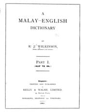 Tapa de A Malay-English dictionary