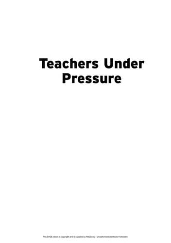 Tapa de Teachers under pressure