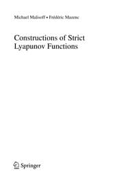 Tapa de Constructions of Strict Lyapunov Functions