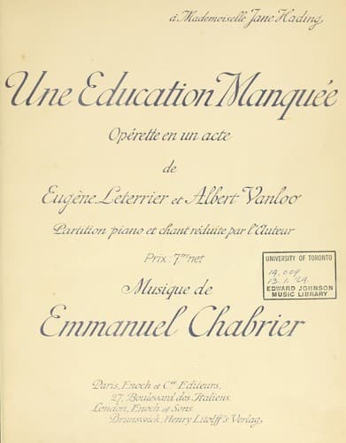 Tapa de Une éducation manquée