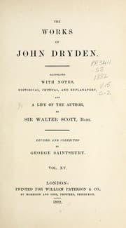 Tapa de The works of John Dryden