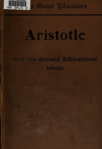 Tapa de Aristotle and ancient educational ideals