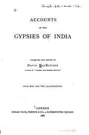 Tapa de Accounts of the Gypsies of India