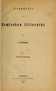 Tapa de Grundriss der römischen litteratur