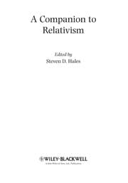 Tapa de A companion to relativism