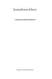 Tapa de Journalismus lehren