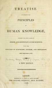 Tapa de A treatise concerning the principles of human knowledge, wherein the chief causes of error and difficulty in the sciences