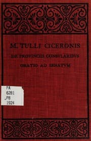 Tapa de M. Tulli Ciceronis De provinciis consularibus oratio ad Senatum