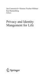 Tapa de Privacy and Identity Management for Life