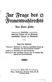 Tapa de Zur Frage des Frauenwahlrechts