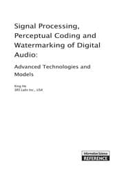 Tapa de Signal processing, perceptual coding, and watermarking of digital audio