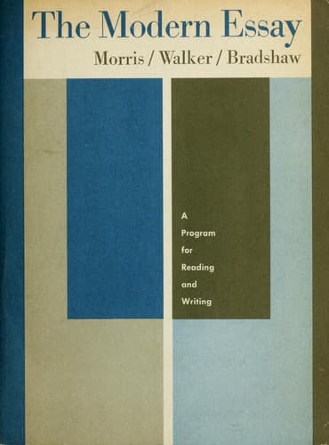 Tapa de The modern essay