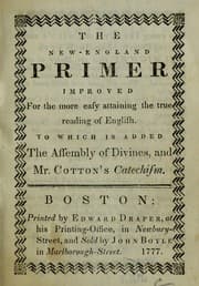 Tapa de The New-England primer improved for the more easy attaining the true reading of English