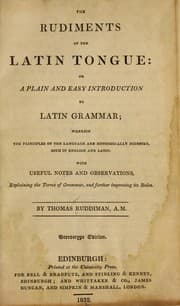 Tapa de The rudiments of the Latin tongue