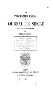 Tapa de Les troisièmes pages du journal Le Siècle
