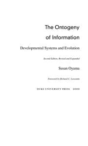 Tapa de The ontogeny of information