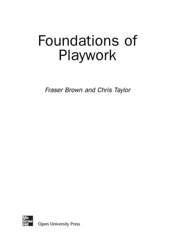 Tapa de Foundations of playwork