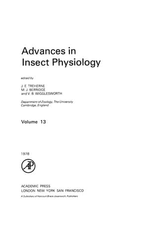 Tapa de Advances in insect physiology