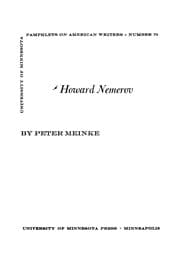 Tapa de Howard Nemerov